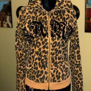 L.A.M.B LEOPARD PRINT HOODIE SIZE MEDIUM $45